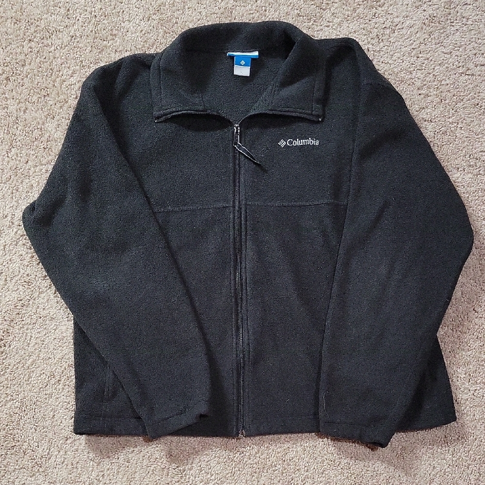 Men's Columbia Classic Black Zip-Up Fleece